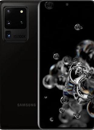 Смартфон samsung galaxy s20 ultra 5g (g988b) 12/128gb black 2 sim 5g 6.9" 108 мп 8k nfc 5000 mah сучасний