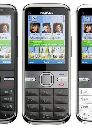 Мобільний телефон nokia c5-00 1050 мач 5мп оригинал новый silver/black міцний
