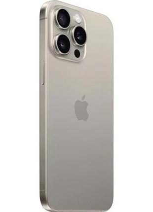 Смартфон apple iphone 15 pro max 512gb natural titanium 6.7" 5g oled 120 гц nfc 4422 mah refurbished міцний 3