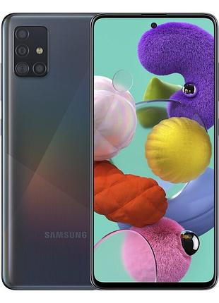 Смартфон samsung galaxy a51 (a515f) 4/128 gb black 2sim 6.5" 2400x1080 4000 mah 67