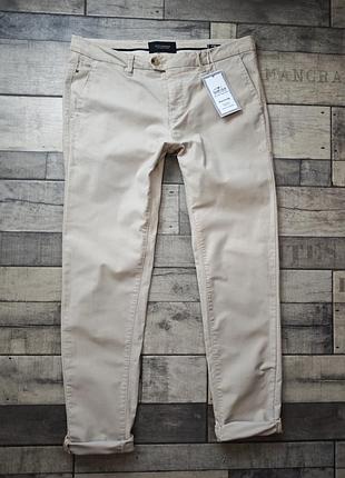 Мужские летние чиноси scotch soda в бежевом цвете размер 32/32
