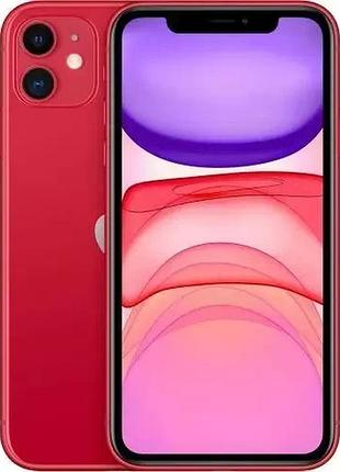 Смартфон iphone 11 4/128gb red 4g lte 6.1" 1792 × 828 (hd+) 12 мп + 12 мп 3110 маг a13 bionic rfb сучасний