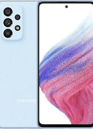 Смартфон samsung galaxy a53 8/256gb blue 2 sim 6.5" exynos 1280 nfc 64 мп 4к 5000 мач міцний