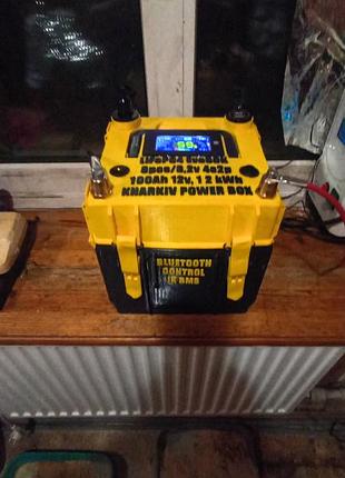 Аккумулятор lifepo4 100ач авторской сборки, bms 100а, bluetooth.