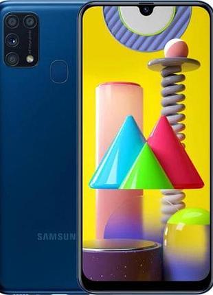 Смартфон samsung galaxy m31 6/128gb blue (sm-m315f) 2 sim 6.4" 64 мп 4к nfc 6000 мач міцний