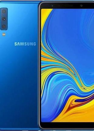 Смартфон samsung galaxy a7 2018 (a750f) 4/64gb blue, 2 sim 6" super amoled exynos 7885 nfc 3300 мач міцний