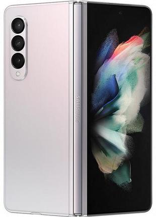 Смартфон samsung galaxy fold 3 12/256gb phantom silver 7,6" snapdragon lpddr5 4k nfc 4400 mah сучасний