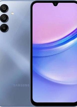 Смартфон samsung galaxy a15 4/128gb blue 2 sim 6.5" 90 гц nfc gps 5000 mah міцний