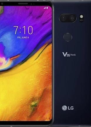 Смартфон lg v35 thinq 6/64gb black 2 sim 6" p-oled snapdragon 845 6gb/64gb 16+16 мп nfc 3300 mah 67
