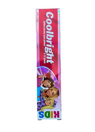Зубная паста kids girls для детей 3-12 лет coolbright 105 г