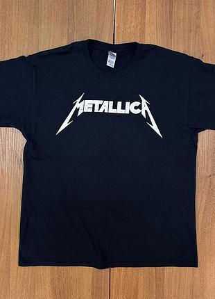 Футболка metallica чоловіча чорного кольору мерч rock рок