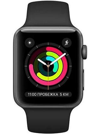 Смарт-годинник apple watch series 3 42mm space grey oled 1.5" nfc gps сучасний