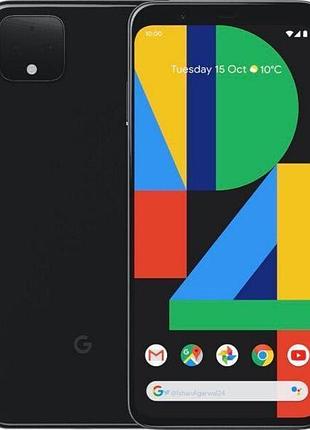Смартфон google pixel 4 6/64 gb just black oled 5.7" 8ядер 2800 ма·год оригінал новий міцний