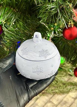 Кашпо новогодняя игрушка 85 мл однотонный