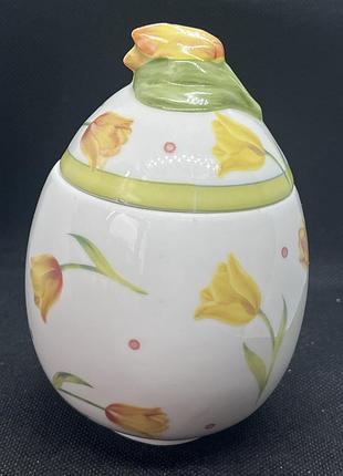 Порцелянова шкатулка-яйце від villeroy & boch з колекції spring decoration.