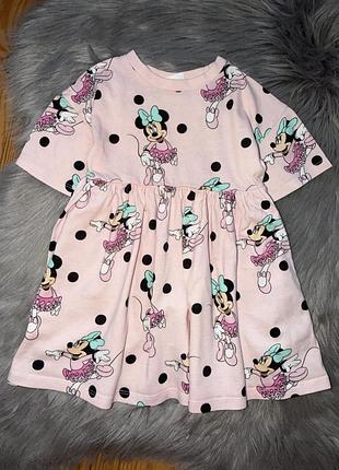 Гарна стильна бавовняна сукня з minnie на дівчинку 2/3р f&f