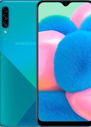 Смартфон samsung galaxy a30s (a307f) 3/32gb green 2sim 4g 6.4" 4000 mah bluetooth 5.0 25 мп + 5 мп + 8 мп сучасний