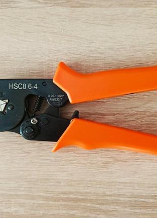Клещи обжимные (кримпер) hsc8 6-4 для трубчатых наконечников 0.25-10 мм² awg 23-7