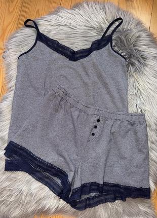 Ідеальна стильна бавовняна піжама в смужку р.l primark