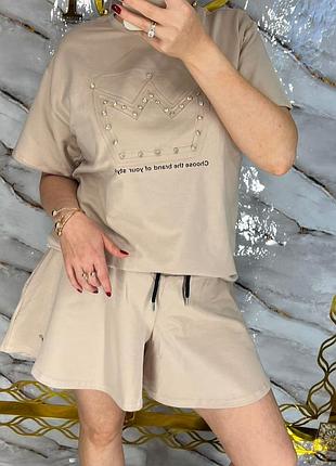 Костюм с шортами, туреченица люкс качество.