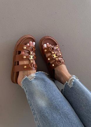 Женские брендовые тапочки cel1ne tippi slides ginger