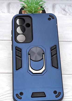 Уцінка!!! чохол armored ring для samsung galaxy a35 5g / a356 протиударний із підставкою кільце синій уцінка!!!