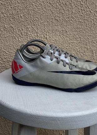 Nike mercurial дитячі футбольні кросівки сірі футзалки оригінал 36 35 розмір