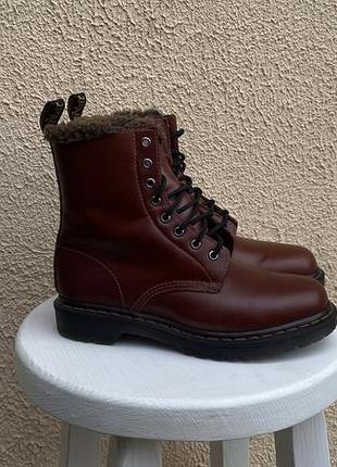 Dr.martens жіночі зимові шкіряні чоботи коричневі 41 41.5 розмір
