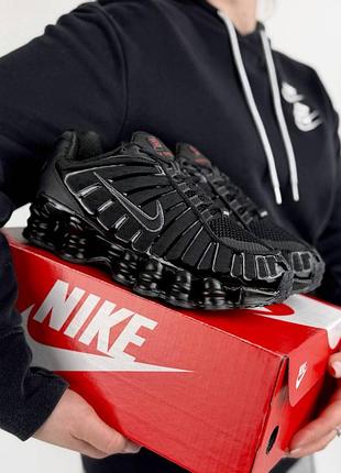 Женские кроссовки nike shox tl all black
