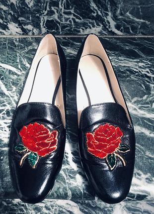 Туфли натуральная кожа zara