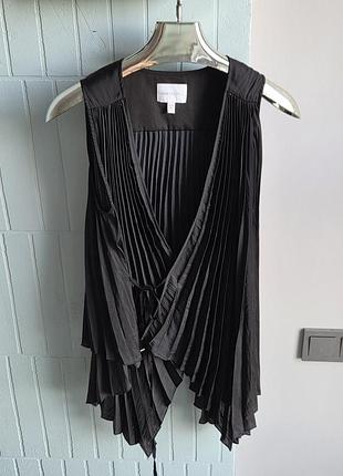 Плиссированная блуза на запах alice mccall / асимметричный топ плен