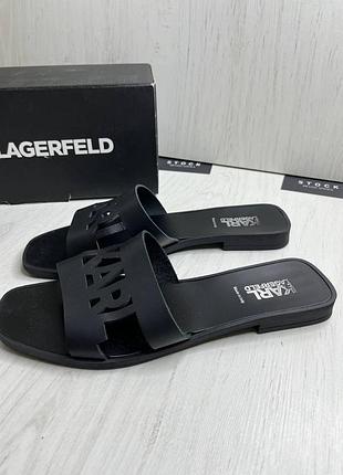 Кожаные шлепанцы karl lagerfeld( оригинал)