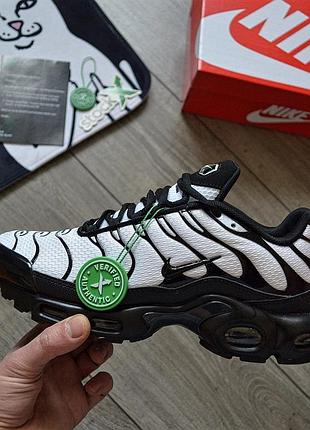 👟 кроссовки nike air max plus tn'black white' / наложка bs👟