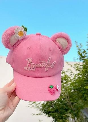 Розовая кепка для девочек 🌺