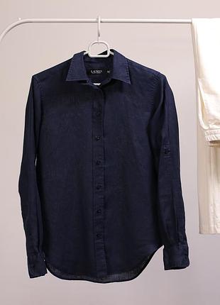 Жіноча лляна сорочка вільного крою з рукавами roll tab ralph lauren