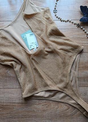 Нарядное блестящее боди от h&amp;m