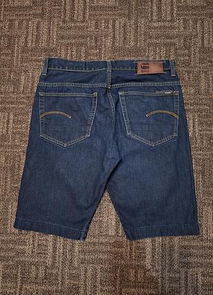 Джинсовые шорты g-star raw 3301 straight (made in italy)