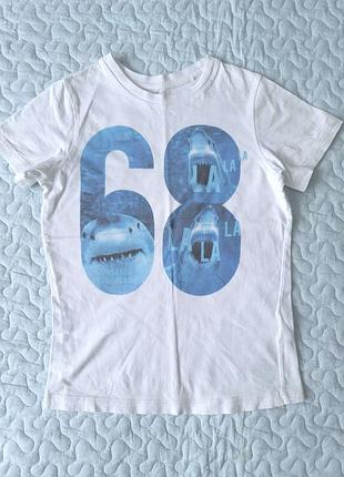 Футболка белая esprit 6-7 лет 116-122см