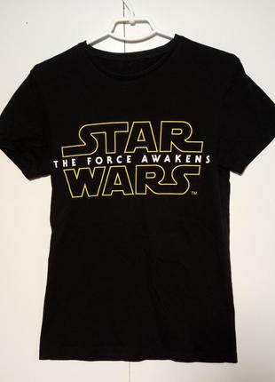 Футболка черная с принтом star wars the force awakens