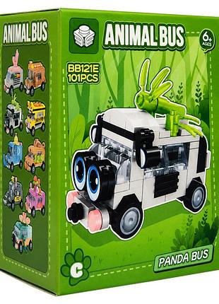 Детский конструктор panda bus bb121e-c серии "animal bus", 101 деталь