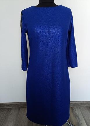 Платье синие adina style с эффектом мерцания 44