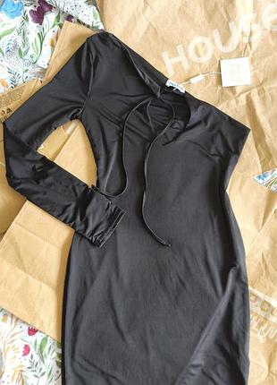 Платье public desire s-m черное женское на одно плечо новое