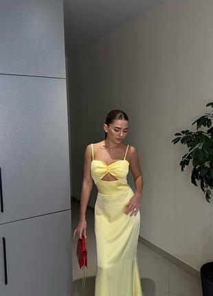 Накладний платіж ❤ святкова шовкова сукня максі бюстьє на бретелях