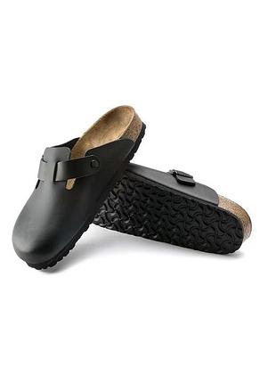 Шкіряні шльопанці мюлі сабо оригінал birkenstock boston 38 розмір