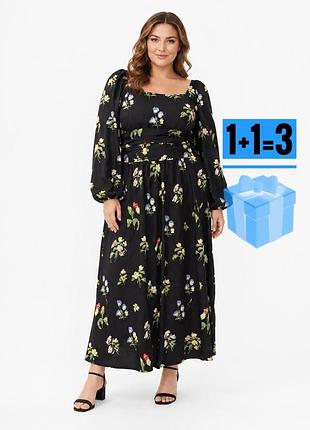 Довга сукня в квітковий принт shein xl