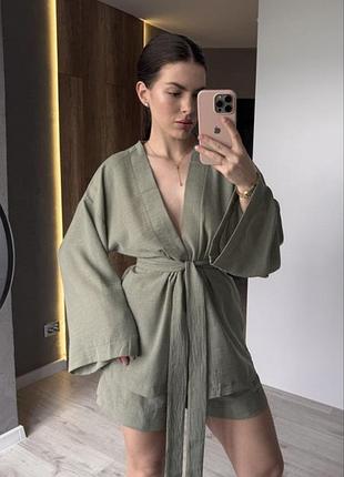 👕  костюм лен тройка