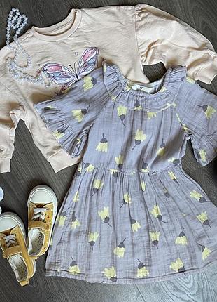 Набір речей р. 5-6 р/110-116 см сукня світшот h&m