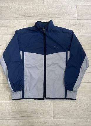 Вінтажна вітровка nike vintage windbreaker оригінал куртка колорблок срібна бірка l xl