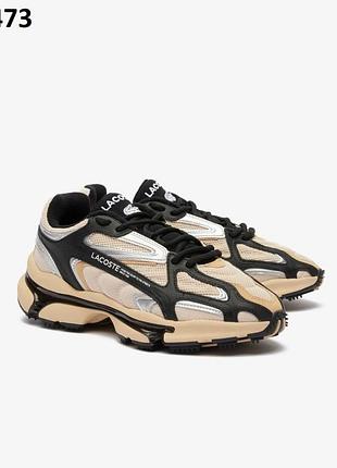 Кроссовки lacoste l003 beige (бежевые)