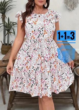 Міні сукня в квітковий принт shein 8xl